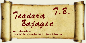 Teodora Bajagić vizit kartica
